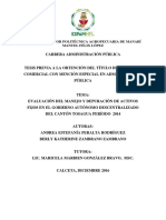 3.-Evaluación Del Manejo y Depuración de Activos Fijos (Peralta Amdrea-Zambrano Berly Año 2016)