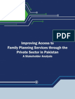 Improving Access to Family Planning Services through the Private Sector in Pakistan A Stakeholder Analysis
