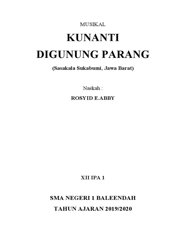Kunanti Kau Di Gunung Parang 2 | PDF