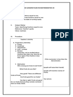 Detailed Lesson Plan in Mathematics III