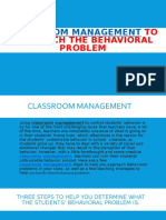 Behavioral Problem INSET