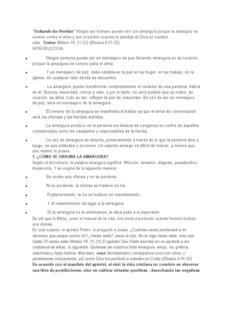 Sanando Las Heridas | PDF | Perdón | Pecado