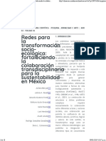 (Mercon Et Al, 2018) - Redes para La Transformación Socio-Ecológica Fortaleciendo La Colaboración Transdisciplinaria para La Sustentabilidad en México
