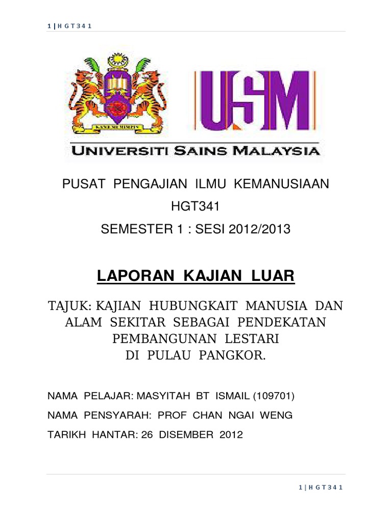 Kajian Lapangan Geografi Di Pulau Pangko Pdf