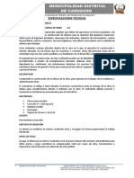 Especificaciones Tecnicas Sistema de Alcantarillado