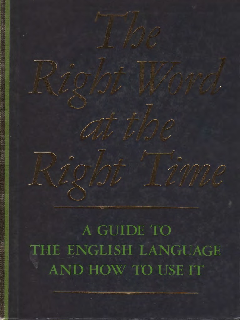 Kahn John Editor The Right Word At The Right Time Pdf Acronym Ambiguity