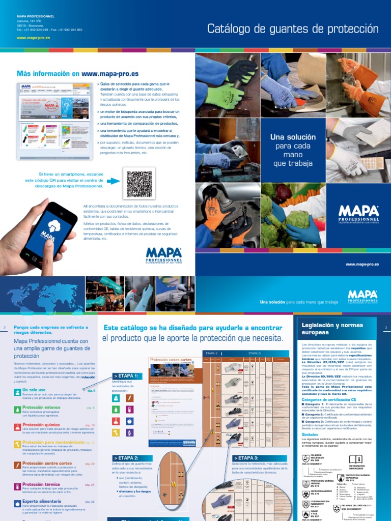 Catalogo - Mapa - Professionnel Guantes PDF | PDF | Papel | Guante