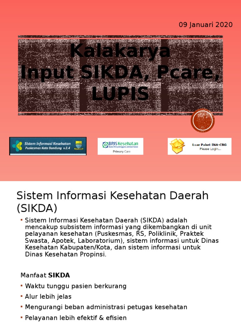 Cara Input Sikda Pcare Lupis Pdf