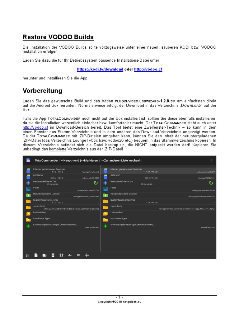Install VODOO Build | PDF