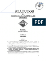 2017 Estatutos Da Associação Académica de Coimbra Versão Oficial Revisão 2015 17 Small PDF