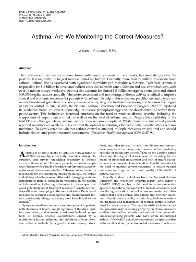 Asthma Journal Asthma Medicine