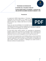 Programa de Intervencion en Contra de La Violencia Familiar