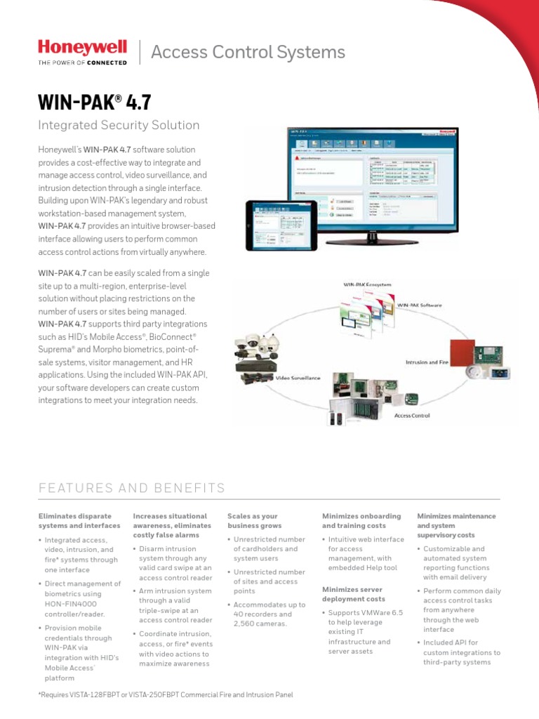 WINPAK®DataSheet Application Programming Interface Access Control