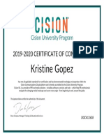Cision Certificate 12638 - Gopez