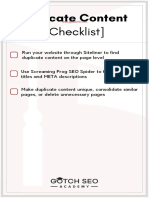 01-Duplicate Content Checklist