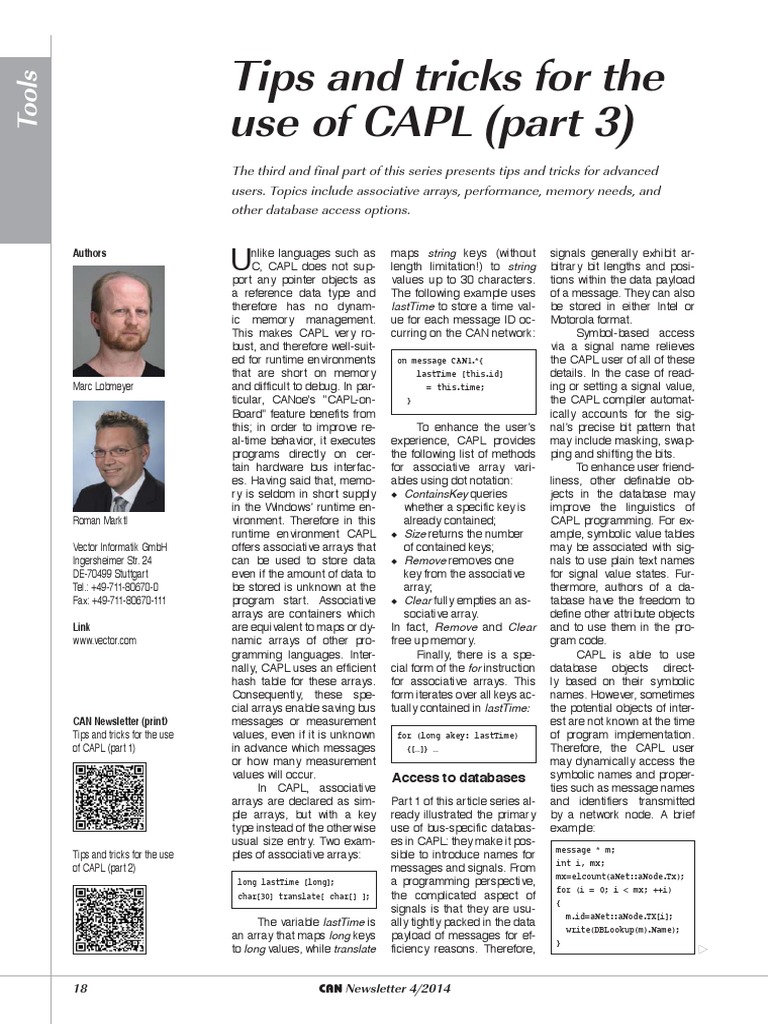 Advanced CAPL Programming Guide | PDF | Array Data Structure | Subroutine