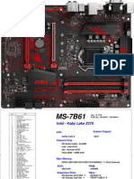MSI Z370 GAMING PLUS (MS-7B61) Rev 1.0 Схема