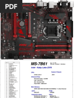 MSI Z370 GAMING PLUS (MS-7B61) Rev 1.0 Схема