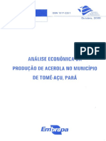 Análise Econômica Da Produção de Acerola No Municipio de Tome Açu para