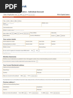 Current Account Opening Form Single PDF