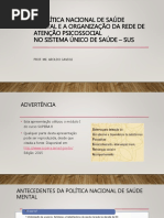 A POLÍTICA NACIONAL DE SAÚDE psicossocial
