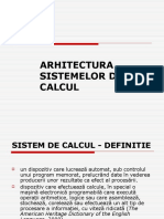 Arhitectura sistemelor de calcul