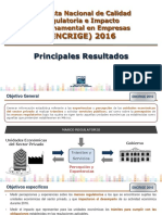 Encuesta nacional de calidad regulatoria 2016 México