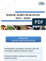 Penerangan Ringkas Mengenai Dasar Agro Makanan 2011 - 2010