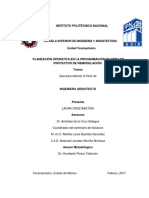 Tesina Planeacion Operativa en La Programacion de Obra en Proyectos de Remodelacion