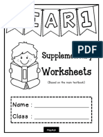 Year 1 Supplementary Worksheets
