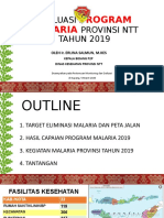 EVALUASI PROGRAM MALARIA PROVINSI NTT TAHUN 2019 MATERI KABID P2P