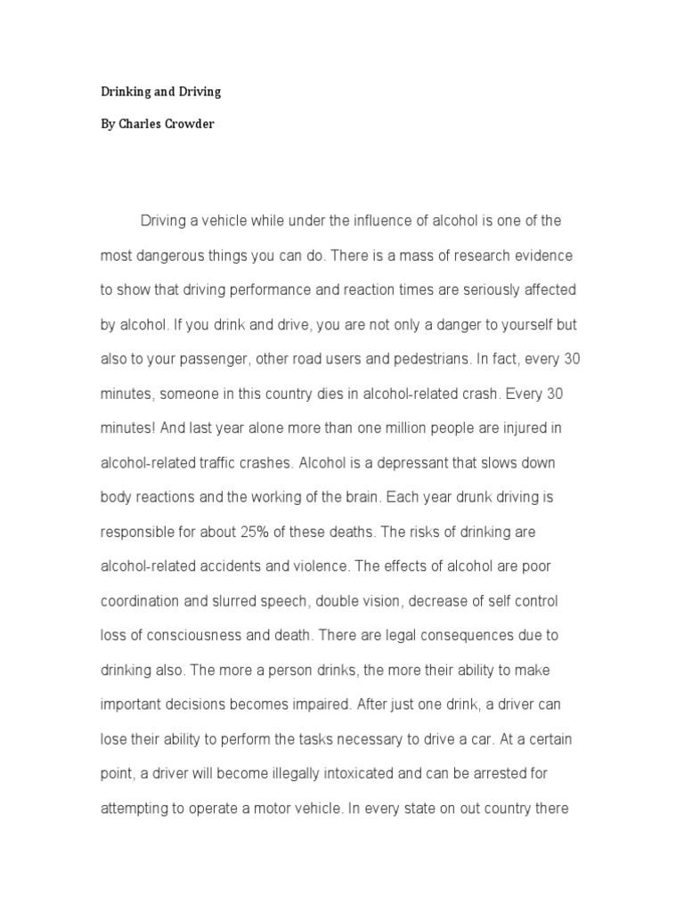 Alcohol's Impact on Driving Safety | PDF | Driving Under The Influence ...