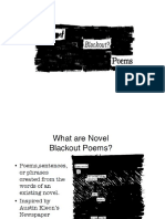 5 Night Black Out Poetry