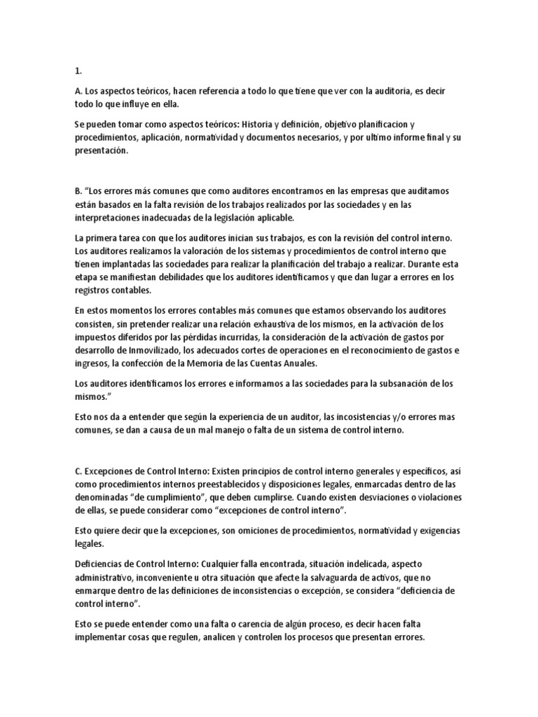 Errores Comunes en Auditoría Financiera | PDF | Contabilidad ...