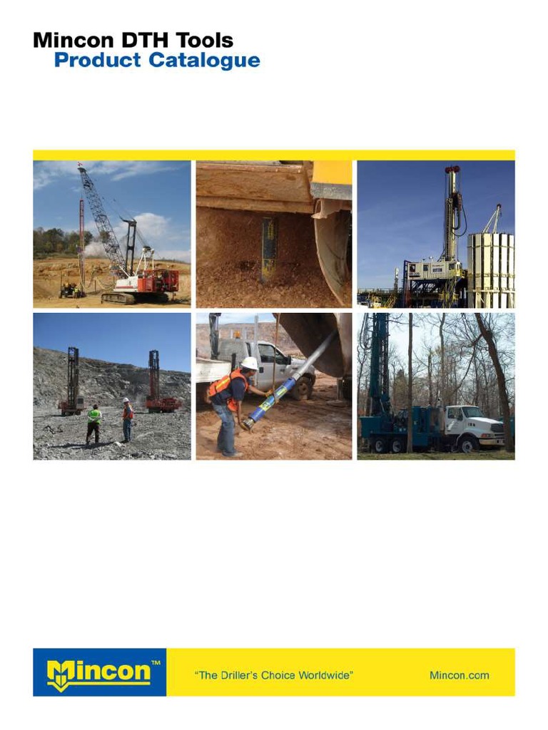 Mincon DTH Product Catalogue Rev A1 Low Res PDF | PDF | Drill | Piston