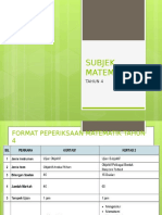 Format Peperiksaan Matematik Tahun 4