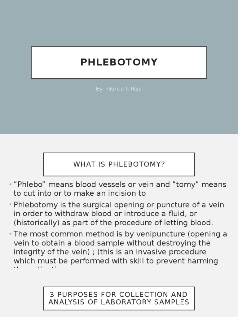 Phlebotomy Report | PDF | Medical Specialties | Clinical Medicine