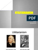 Utilitarianism: By: Bhavani Rao Iii Sem Mba Bamr Davangere