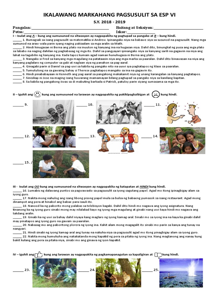 PT-2ND Esp Quarter-With Tos-Answer Key | PDF