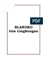 Blangko Izin Lingkungan