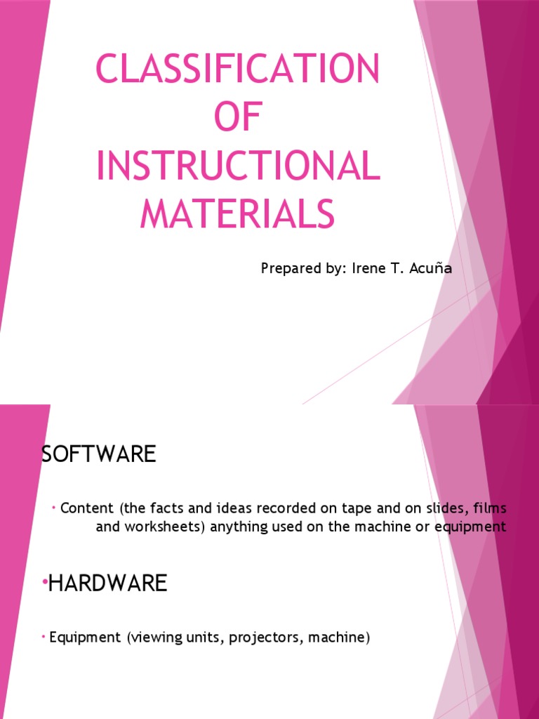 Classification Of Instructional Media PDF