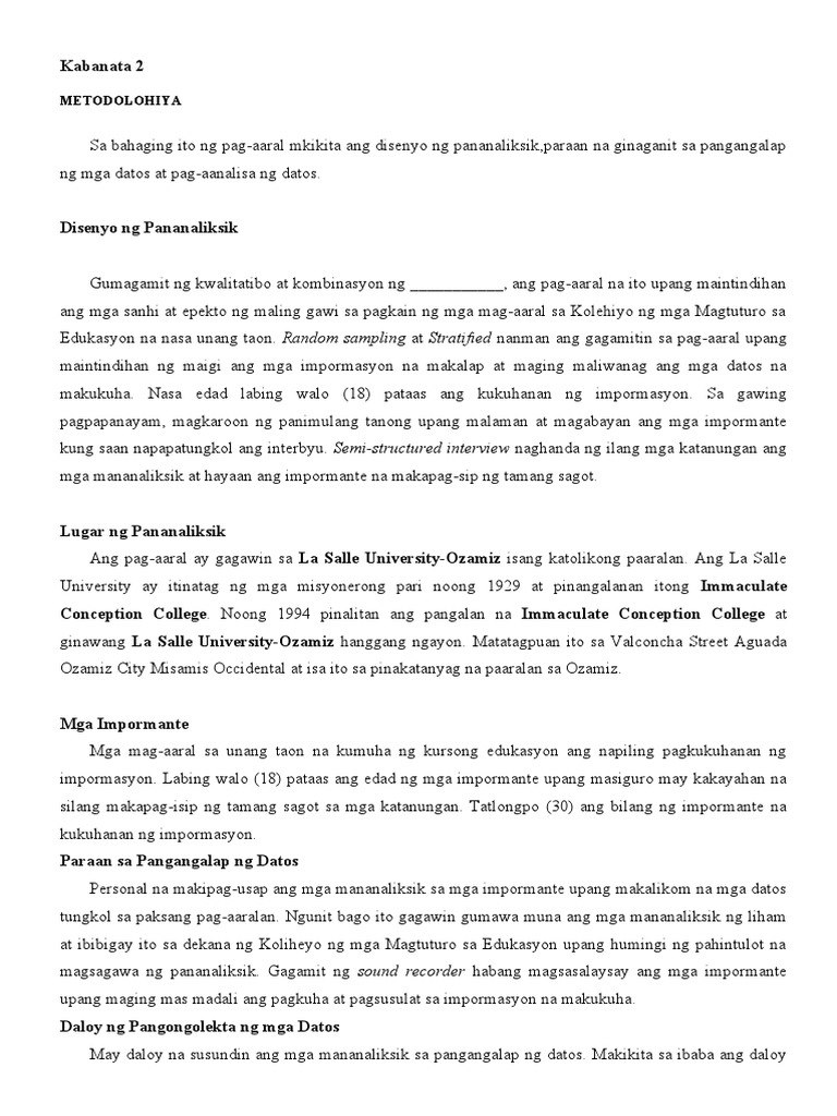 Metodolohiya | PDF