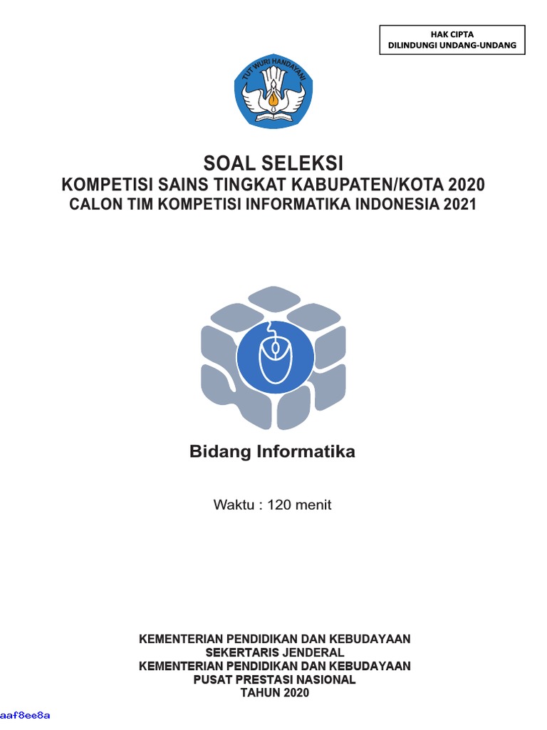 Ksnk 2020 informatika komputer soal rukim id pdf pdf