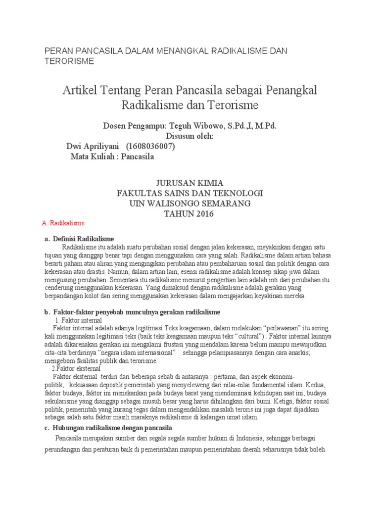 Peran Masyarakat dalam Menjaga Desa Panimbang dari Pengaruh Radikalisasi