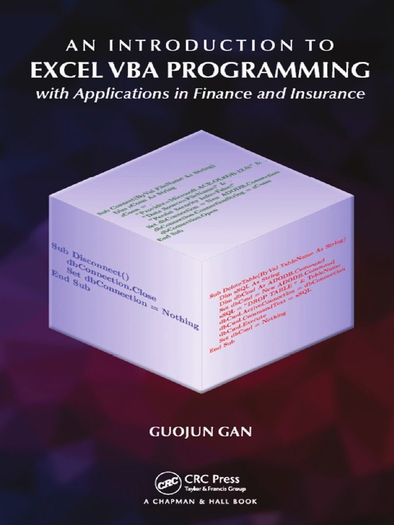 An Introduction To Excel VBA Programming With Applications in Finance ...