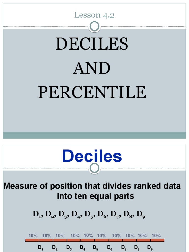 Deciles and Percentiles Explained | PDF | Percentile | Descriptive ...