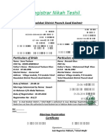 Nikah Registration Muhammad Shafi Khan