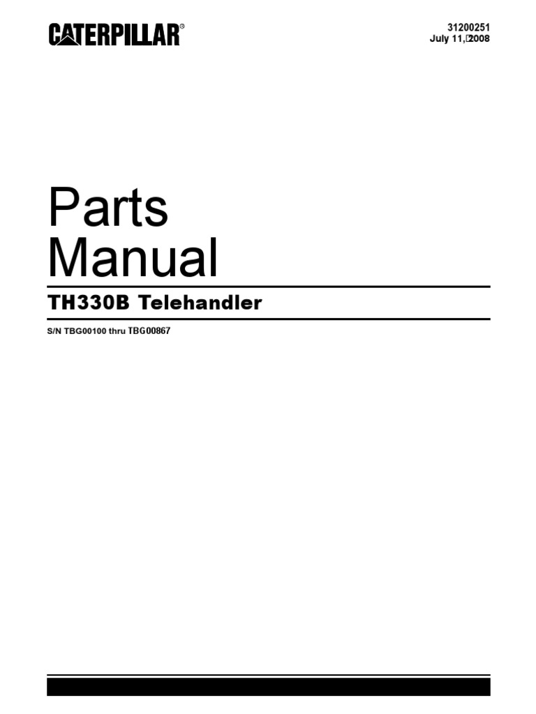 Cat TH 330B TBG PDF | PDF | Fuse (Electrical) | Automotive