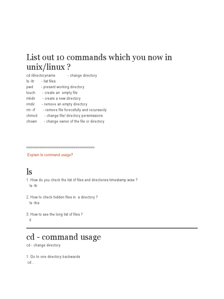 Linux Commands Cheat Sheet | PDF | Port (Computer Networking ...