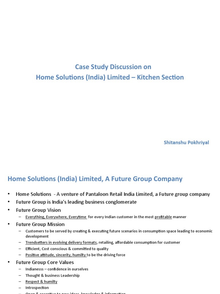 Home Solutions India: Service Quality Issues | PDF | Retail | Business